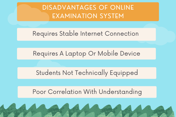 Disadvantages of online examination system